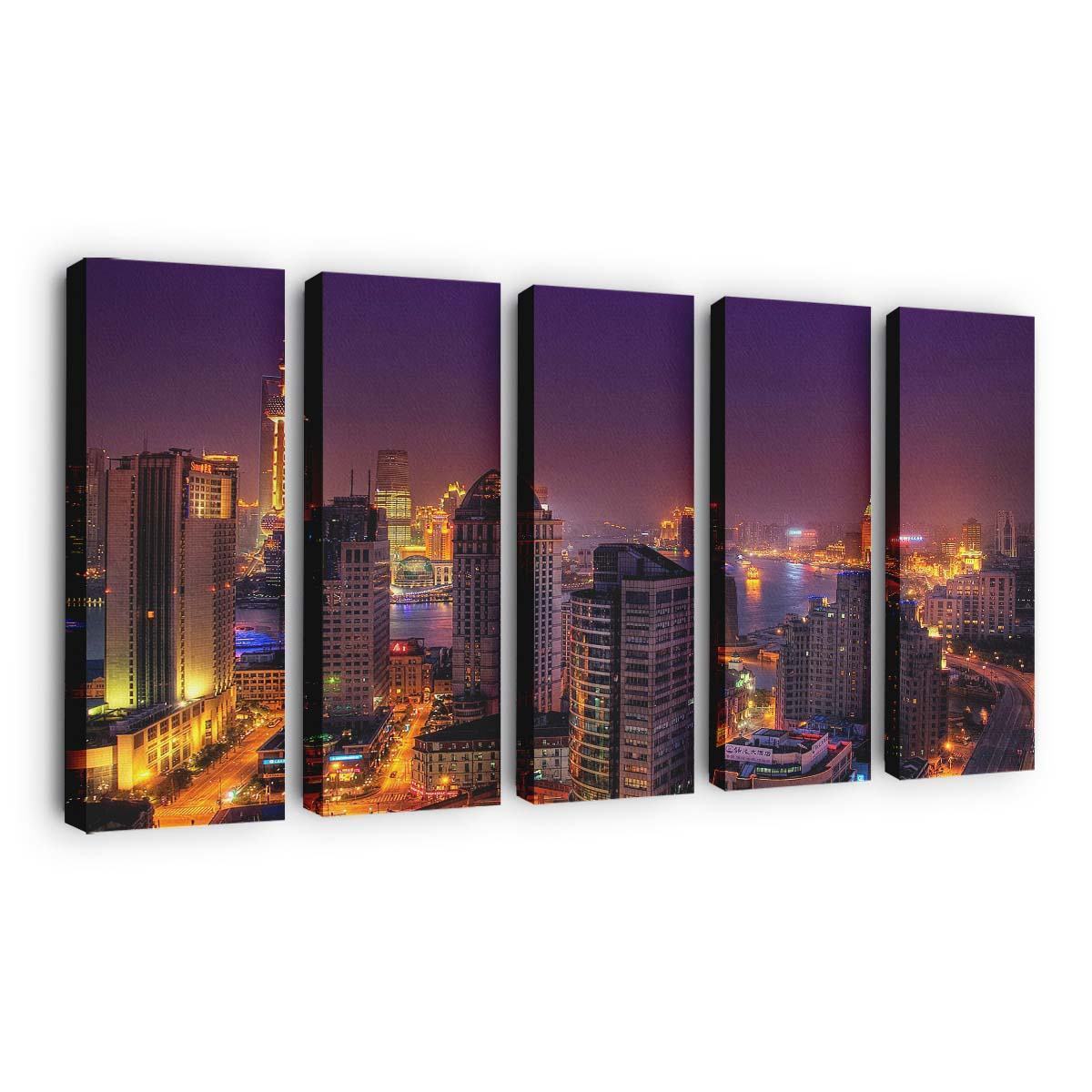 colorful city lights at night wallpaper