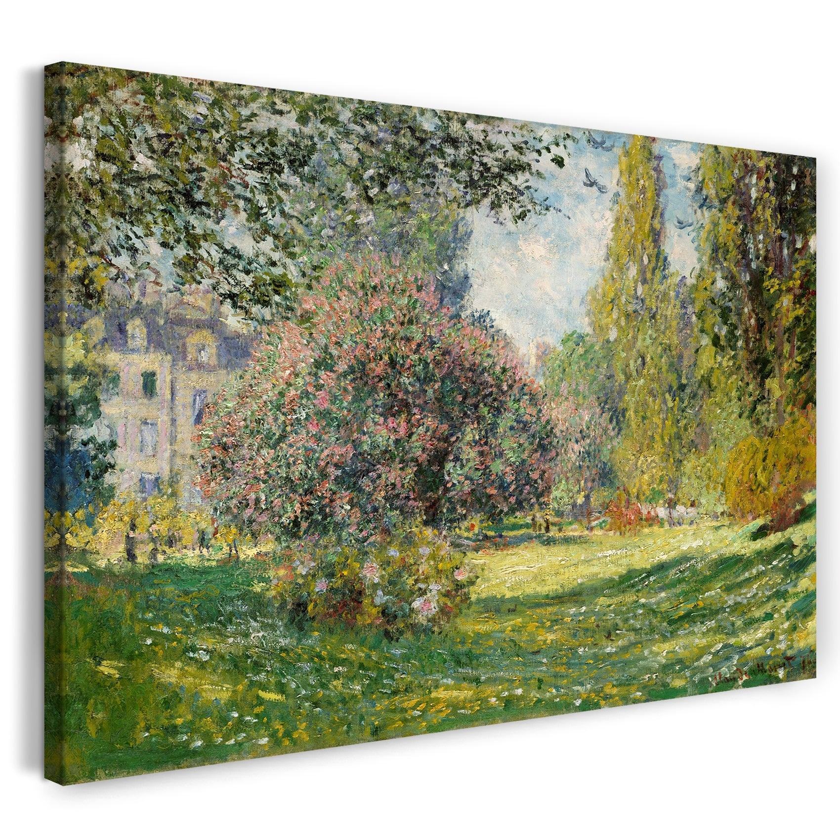 leinwandbild claude monet landschaft am park monceau 1876