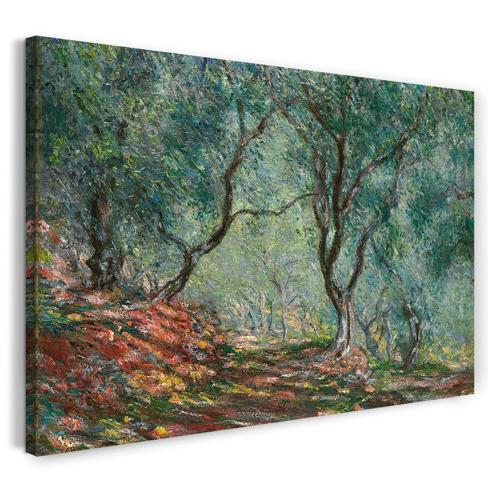 leinwandbild claude monet olivenholz im moreno garten