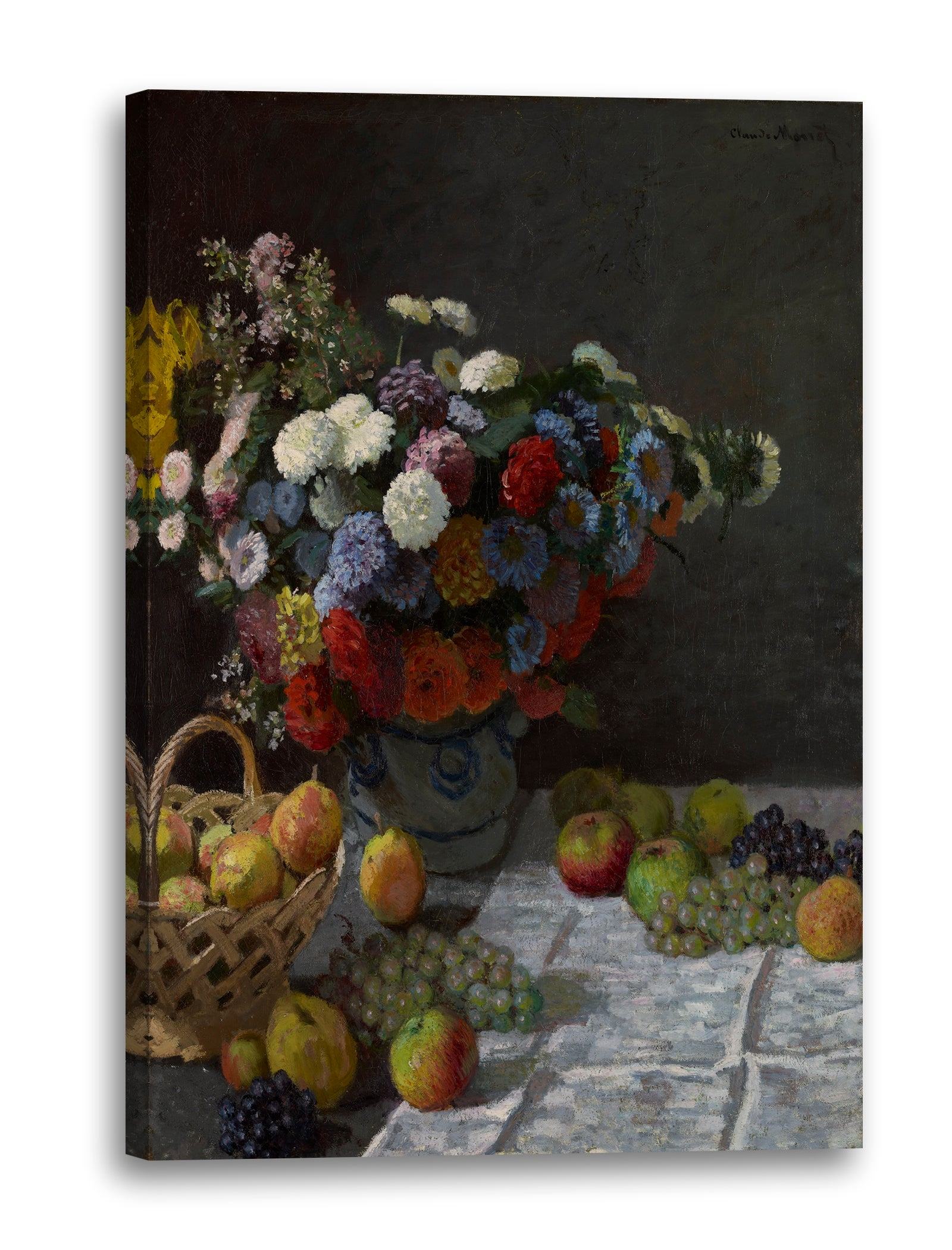 leinwandbild claude monet stillleben mit blumen und frchten 1869