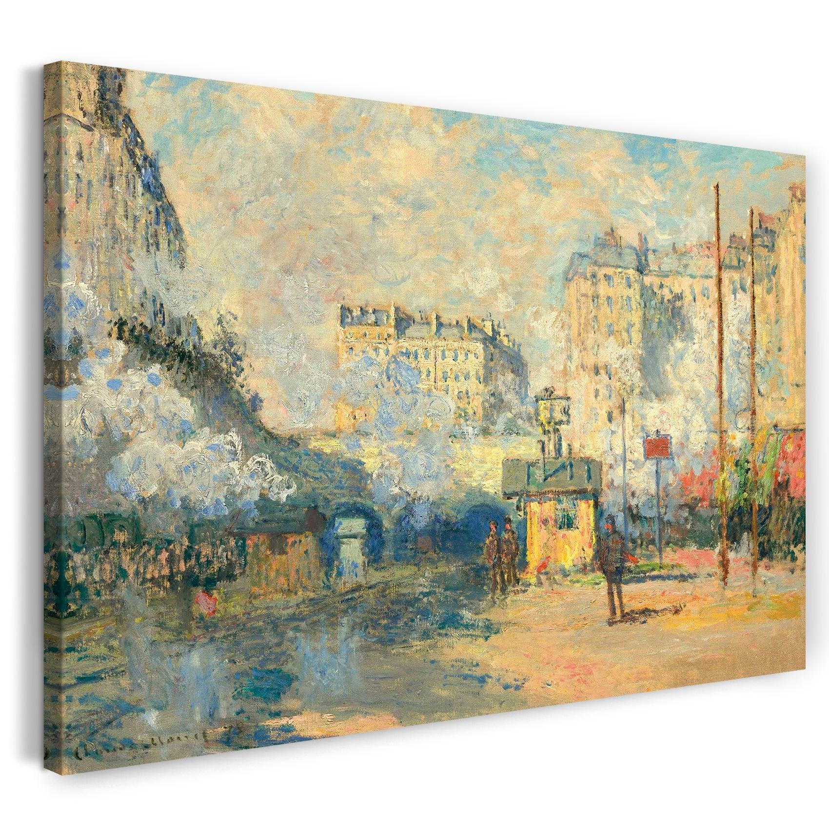 leinwandbild claude monet ueres der heilig lazare station sonneneffekt