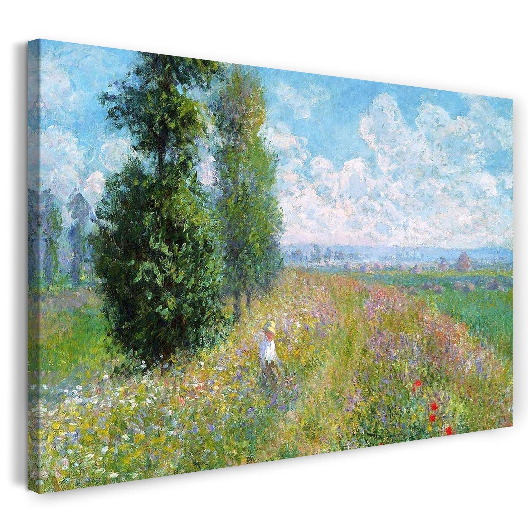 leinwandbild claude monet wiese mit pappeln