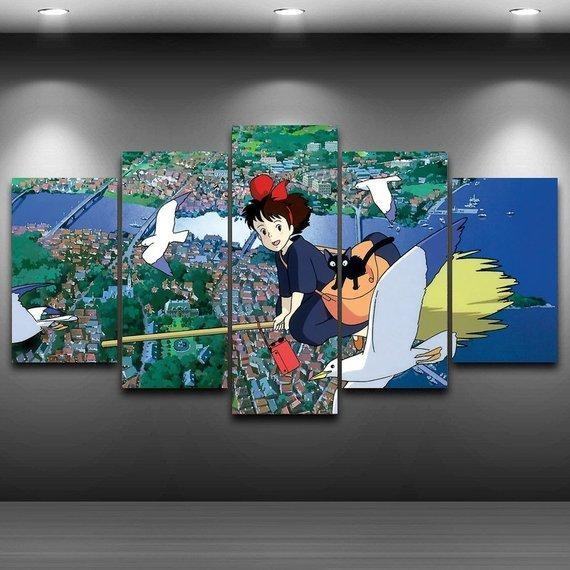 classic japan anime kikis delivery service anime leinwandbilder kunstdrucke rahmen