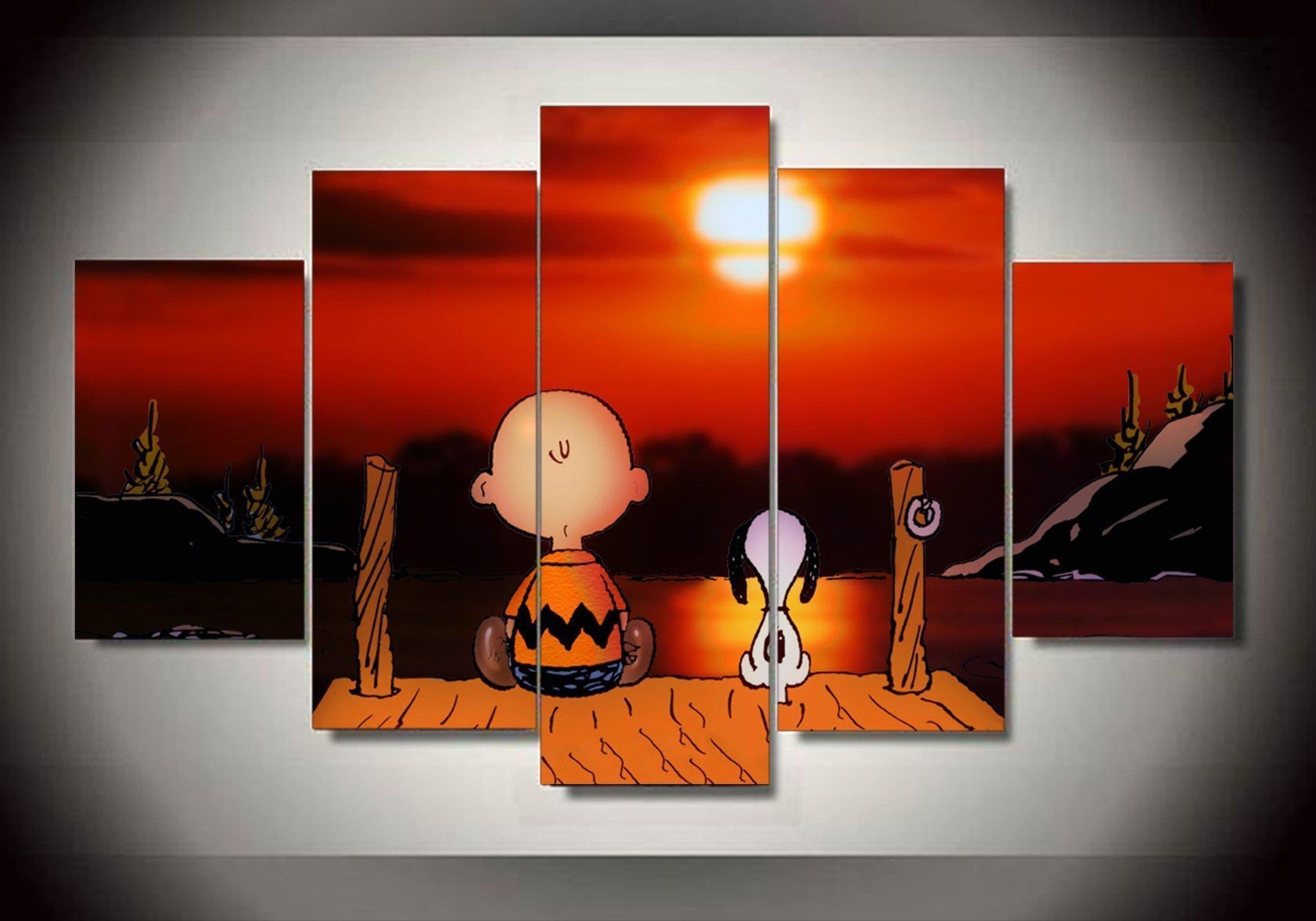 peanuts snoopy the peanuts gang in christmas 3 karikatur leinwandbilder kunstdrucke rahmen