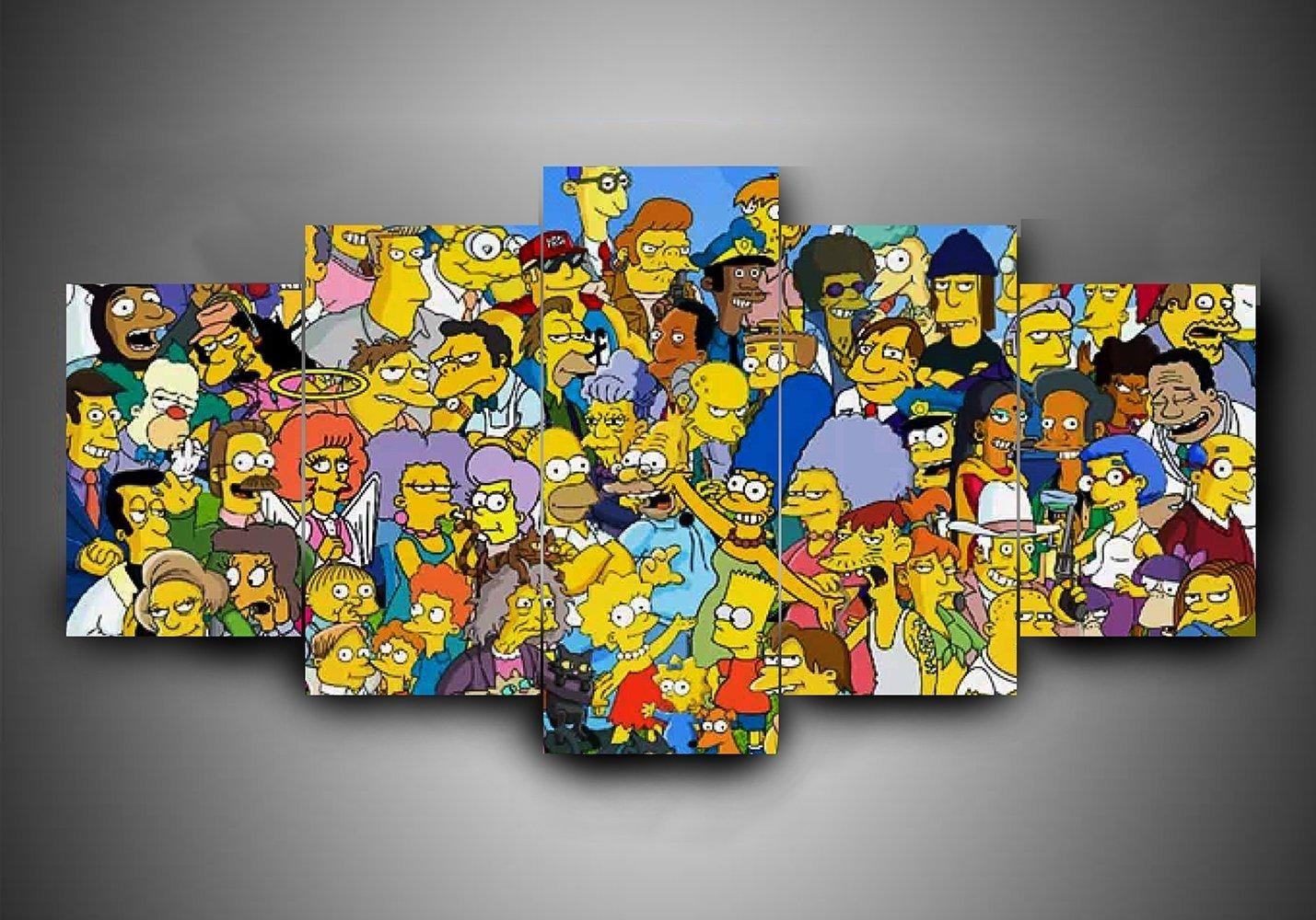 the simpsons 3 karikatur leinwandbilder kunstdrucke rahmen