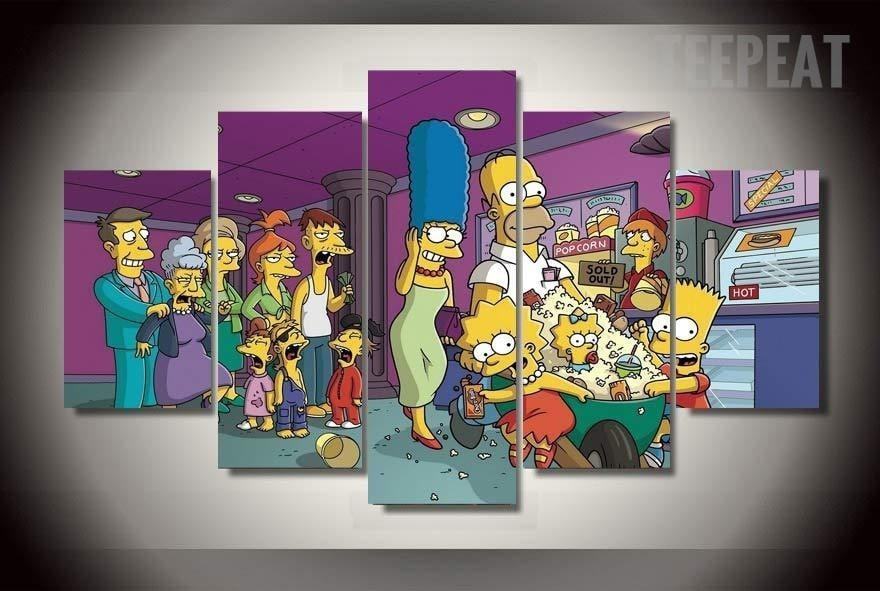 the simpsons karikatur leinwandbilder kunstdrucke rahmen