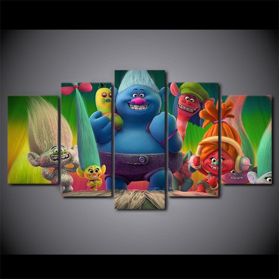 trolls character karikatur movie karikatur leinwandbilder kunstdrucke rahmen