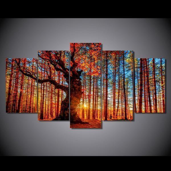 autumn fall forest trees foliage nature leinwandbilder kunstdrucke rahmen