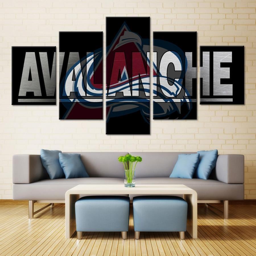 colorado avalanche logo 2 ice hockey leinwandbilder kunstdrucke rahmen