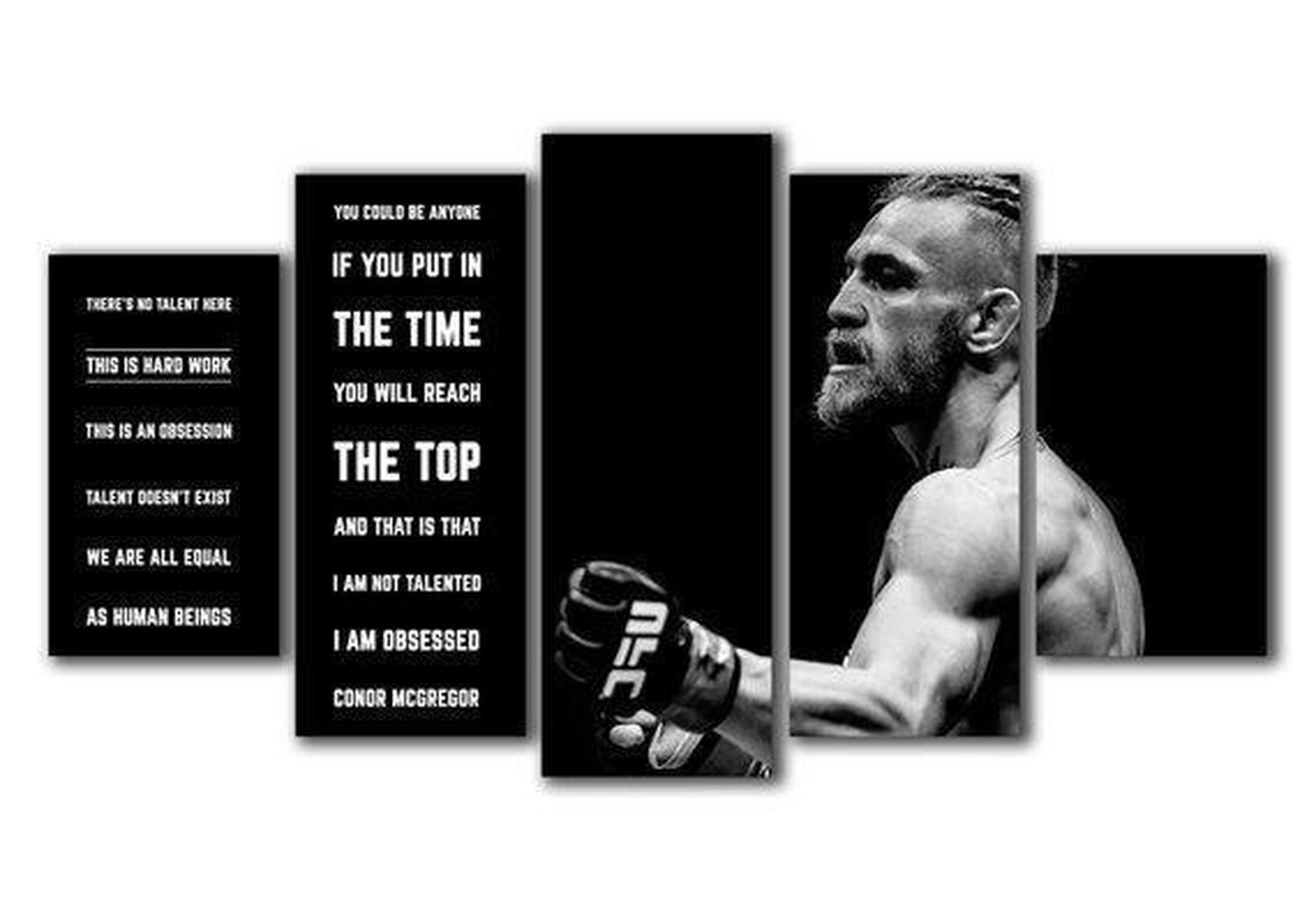 conor mcgregor black quote celebrity leinwandbilder kunstdrucke rahmen