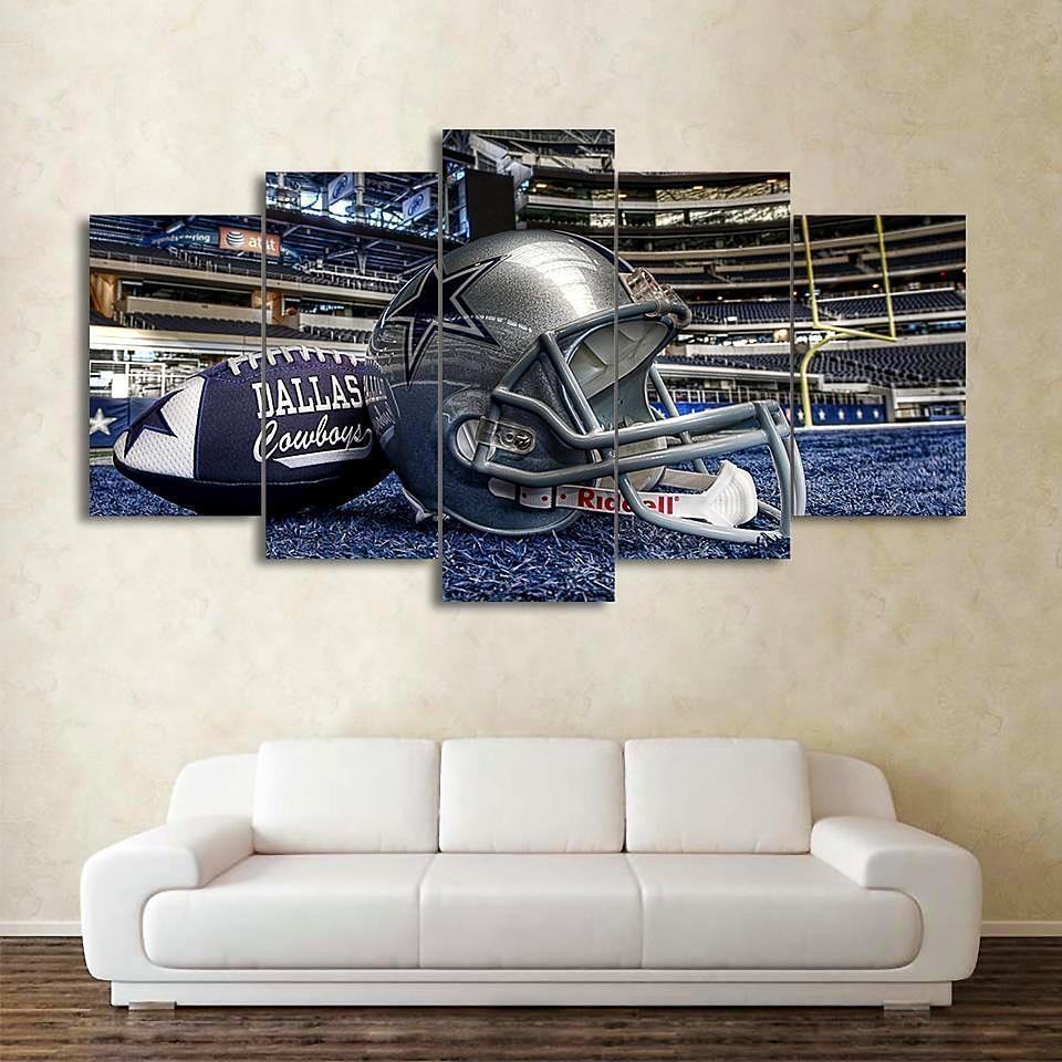 dallas cowboys helmet in stadium football leinwandbilder kunstdrucke rahmen