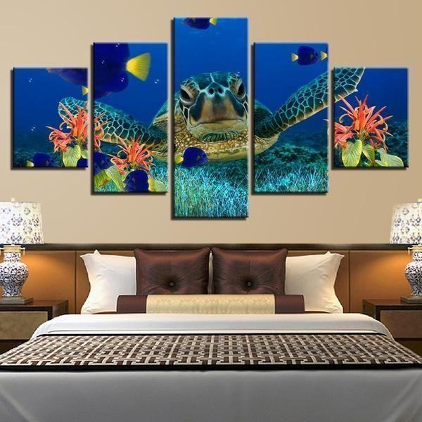 deep sea turtles animal leinwandbilder kunstdrucke rahmen