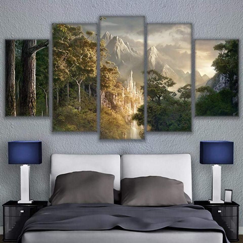 gondor castle lord of the rings movie leinwandbilder kunstdrucke rahmen