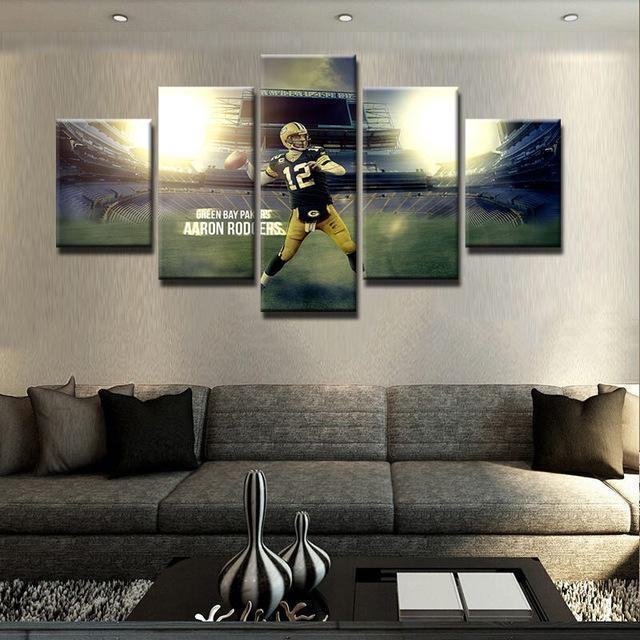 green bay packers aaron rodgers star leinwandbilder kunstdrucke rahmen