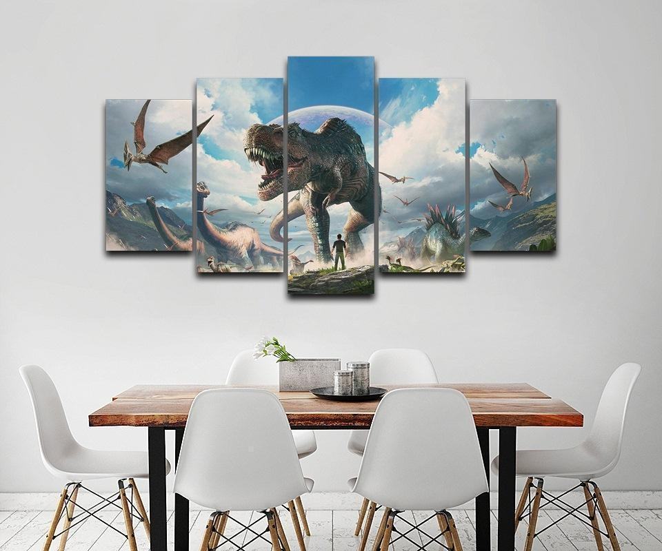 jurassic park dinosaurs animal leinwandbilder kunstdrucke rahmen