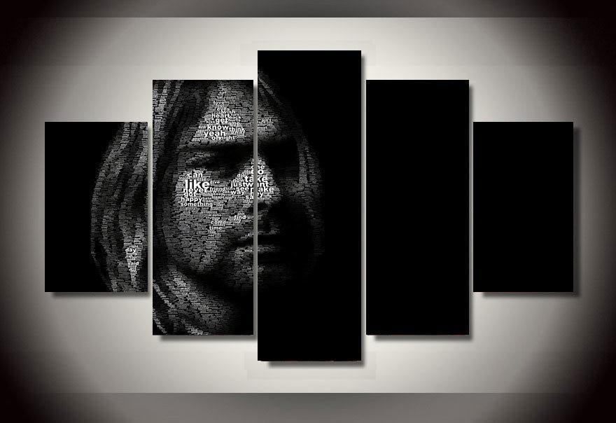 kurt cobain 3 leinwandbilder kunstdrucke rahmen