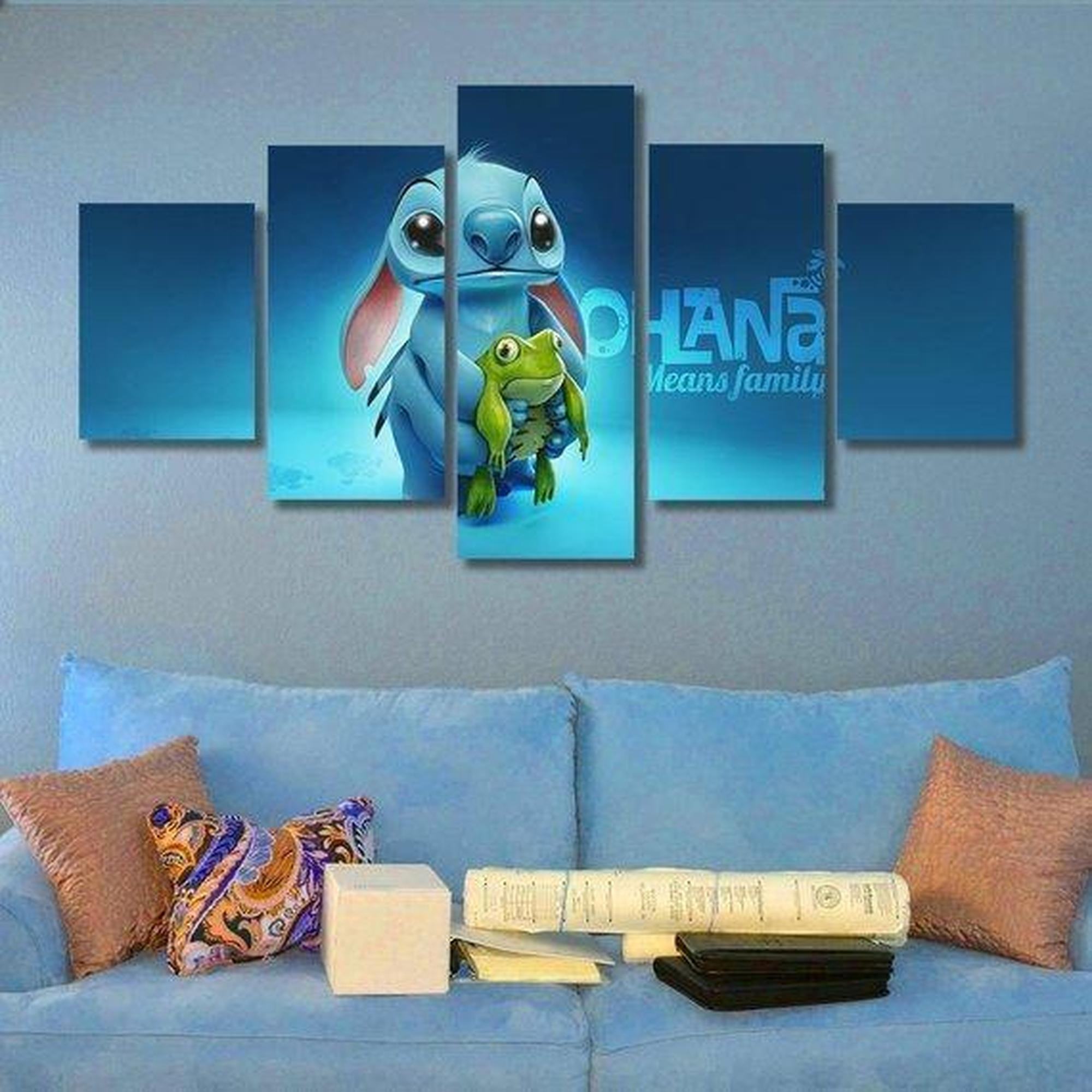 lilo and stitch blue poster disney leinwandbilder kunstdrucke rahmen