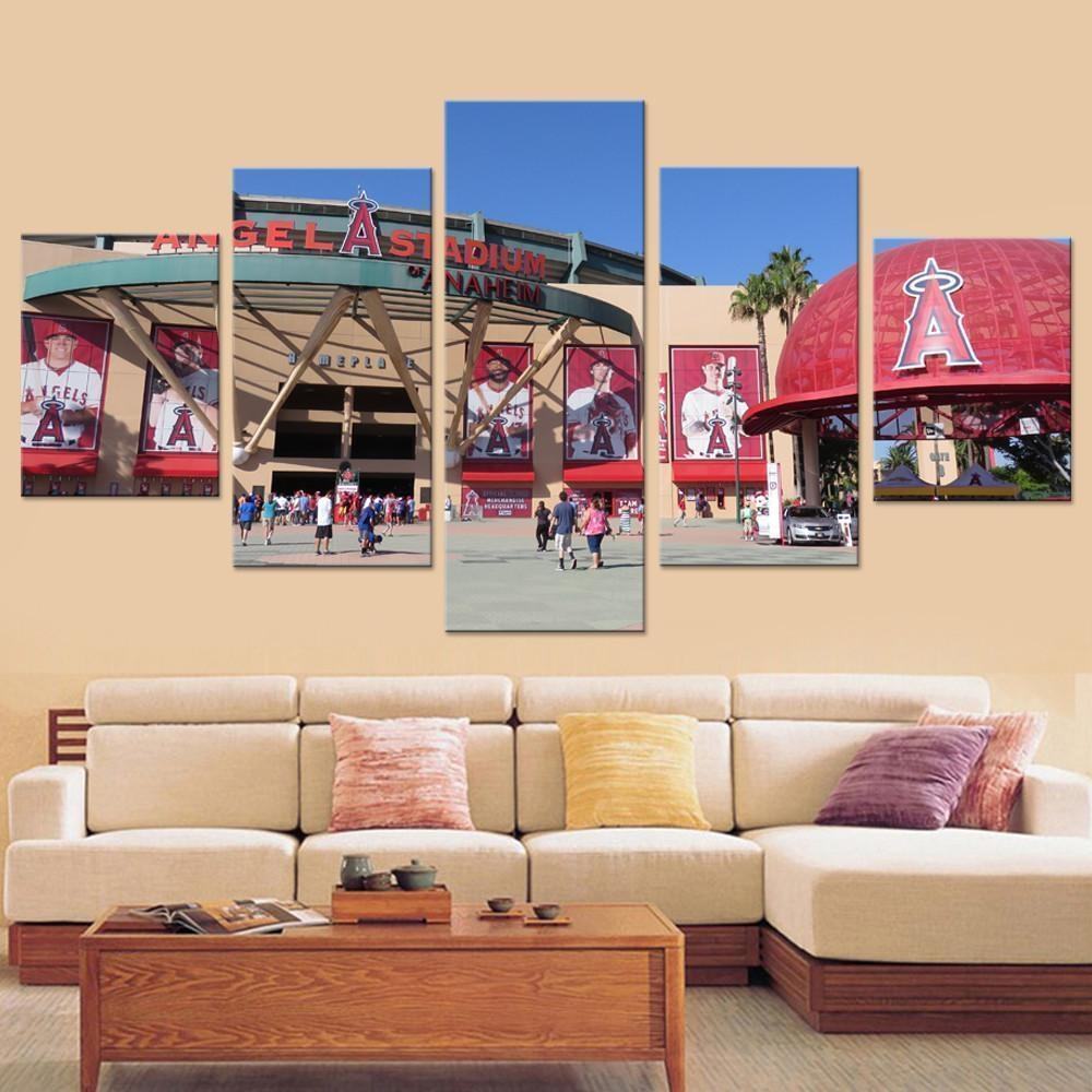 los angeles angels of anaheim stadium baseball leinwandbilder kunstdrucke rahmen