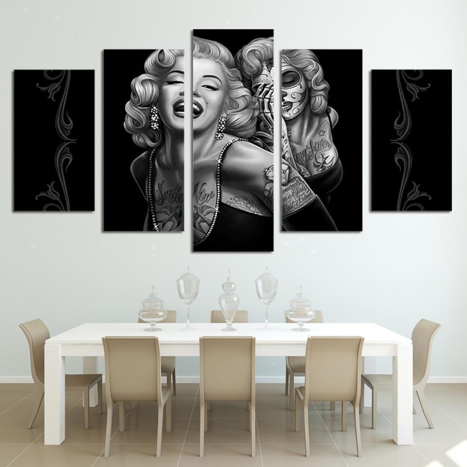 marilyn monroe sugar skull celebrity leinwandbilder kunstdrucke rahmen