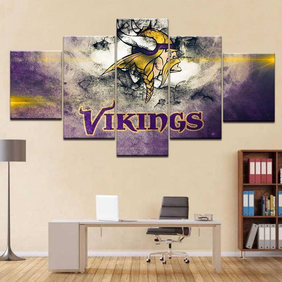 minnesota vikings logo football leinwandbilder kunstdrucke rahmen