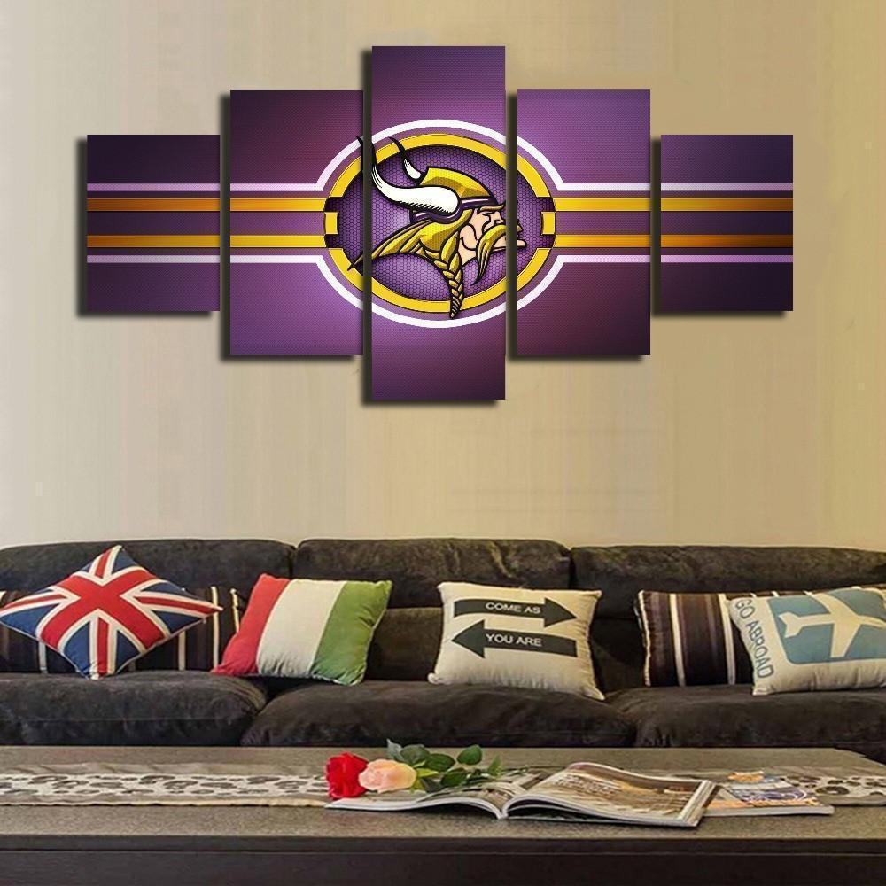 minnesota vikings purple logo football leinwandbilder kunstdrucke rahmen