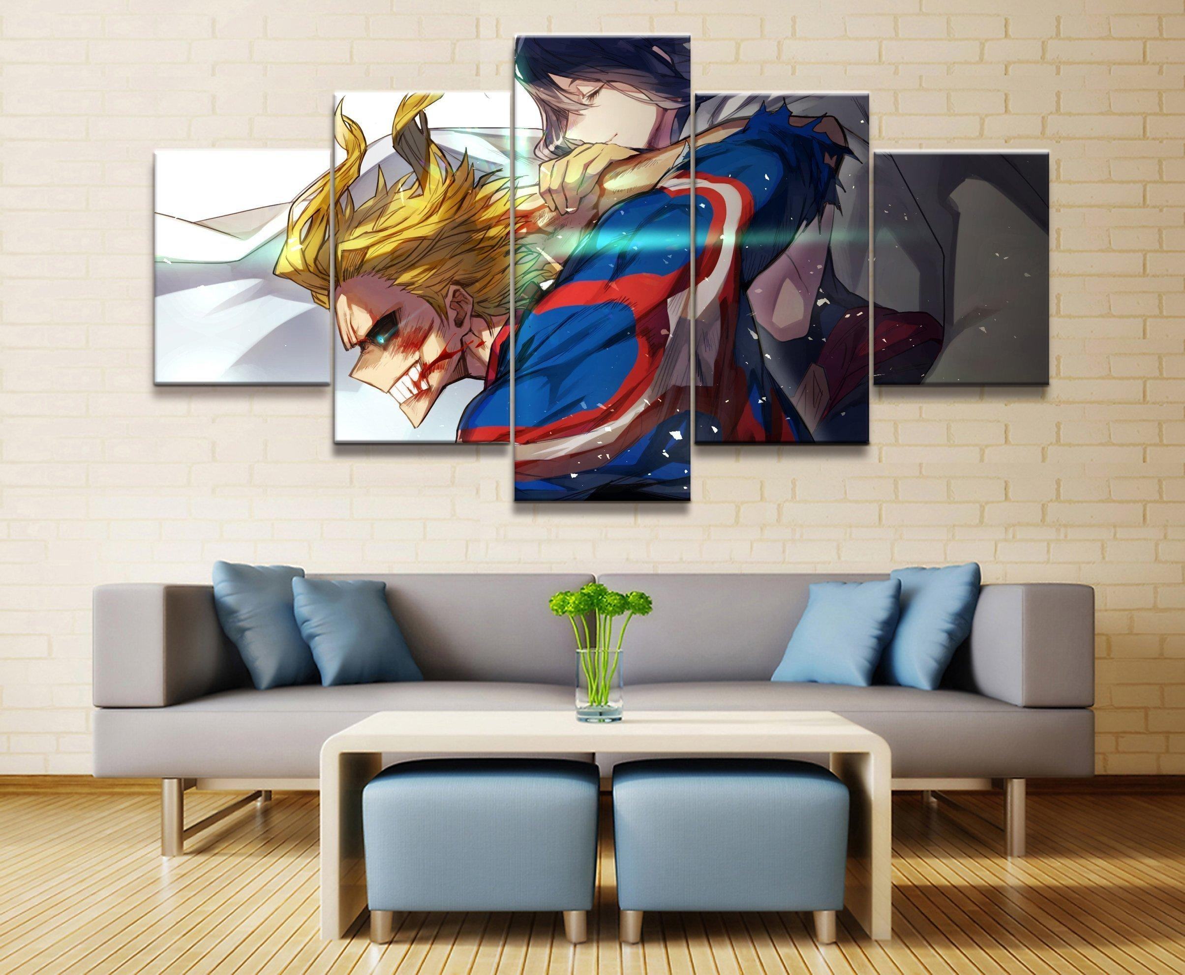 my hero academia all might 2 anime leinwandbilder kunstdrucke rahmen