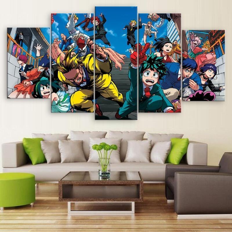 my hero academia characters 12 anime leinwandbilder kunstdrucke rahmen