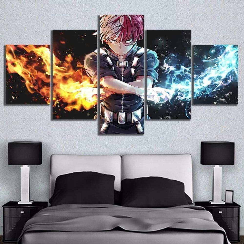 my hero academia todoroki shoto 3 anime leinwandbilder kunstdrucke rahmen