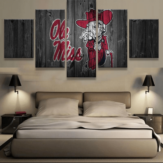 ole miss rebels mississippi barn wood sport leinwandbilder kunstdrucke rahmen