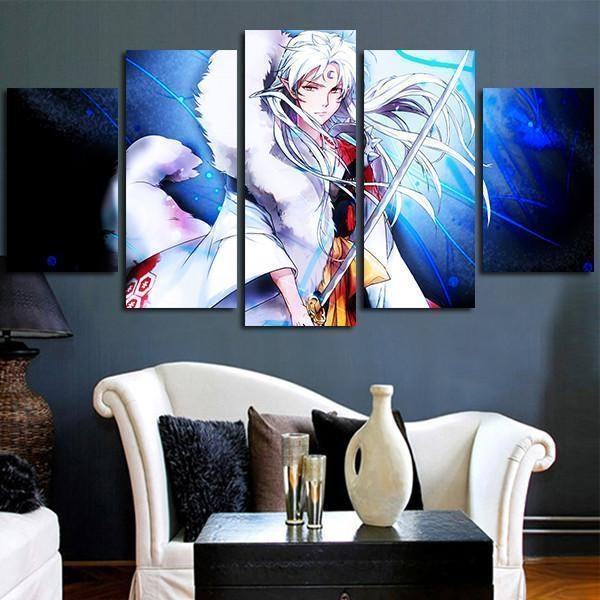 sesshomaru in inuyasha anime leinwandbilder kunstdrucke rahmen