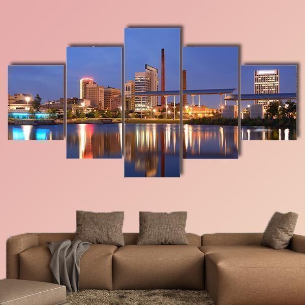 skyline of birmingham alabama from railroad park nature leinwandbilder kunstdrucke rahmen