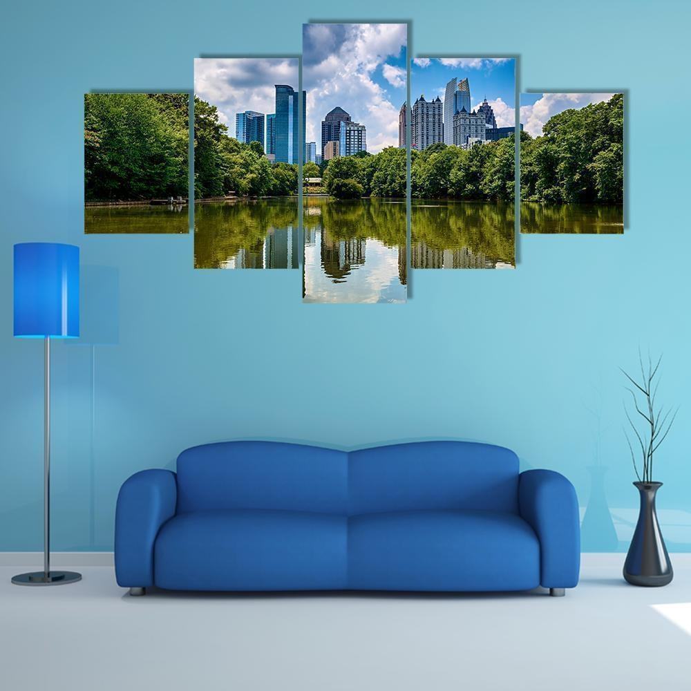 skyline of downtown atlanta nature leinwandbilder kunstdrucke rahmen