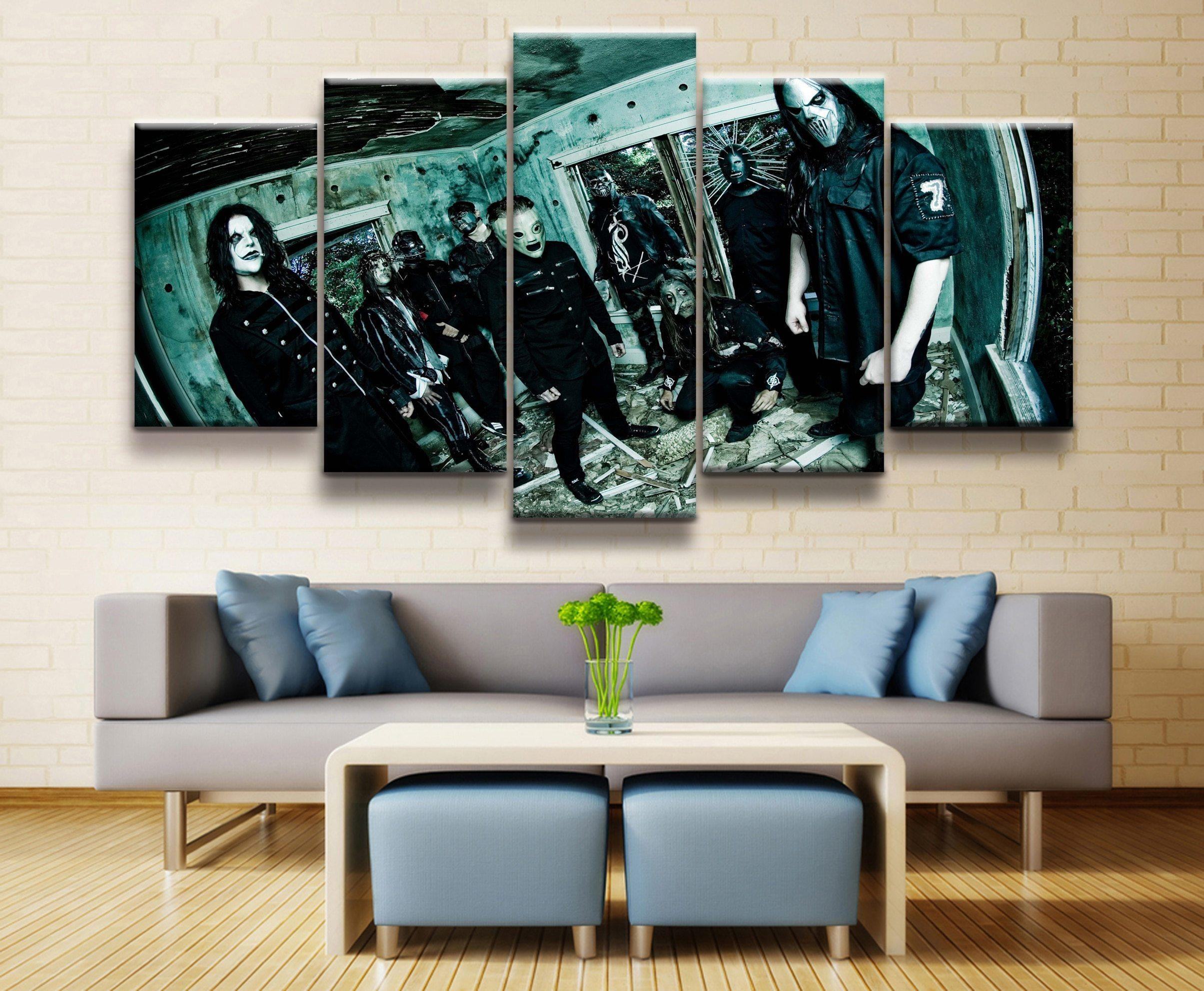 slipknot heavy metal band celebrity leinwandbilder kunstdrucke rahmen