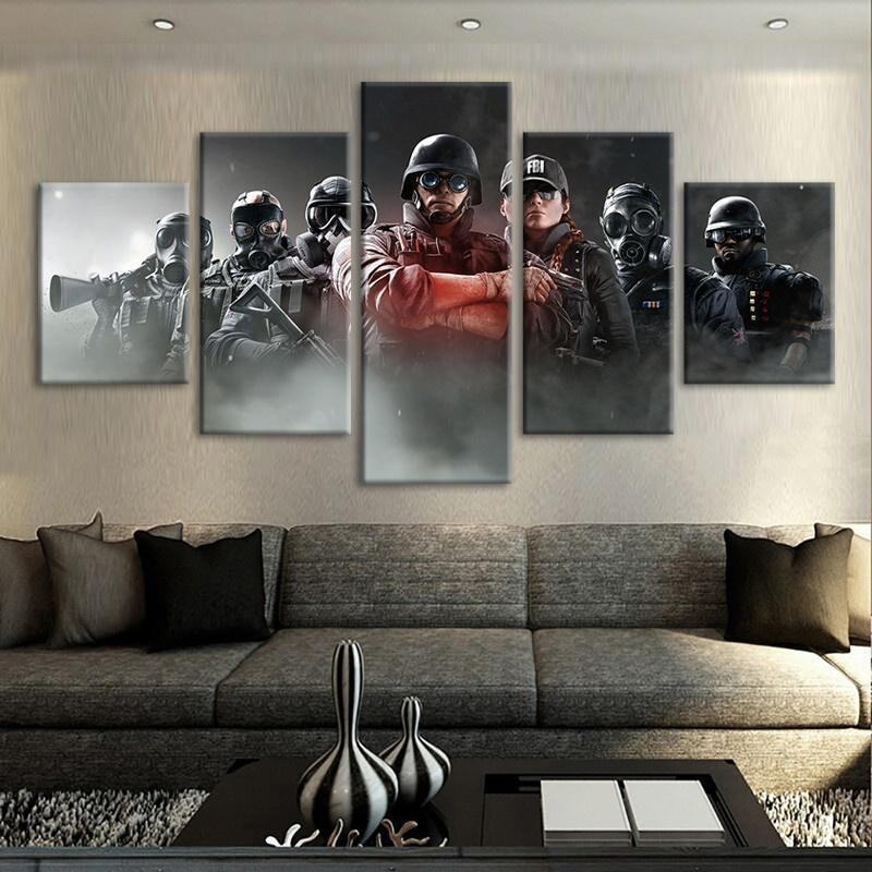 squad tom clancys rainbow six siege gaming leinwandbilder kunstdrucke rahmen