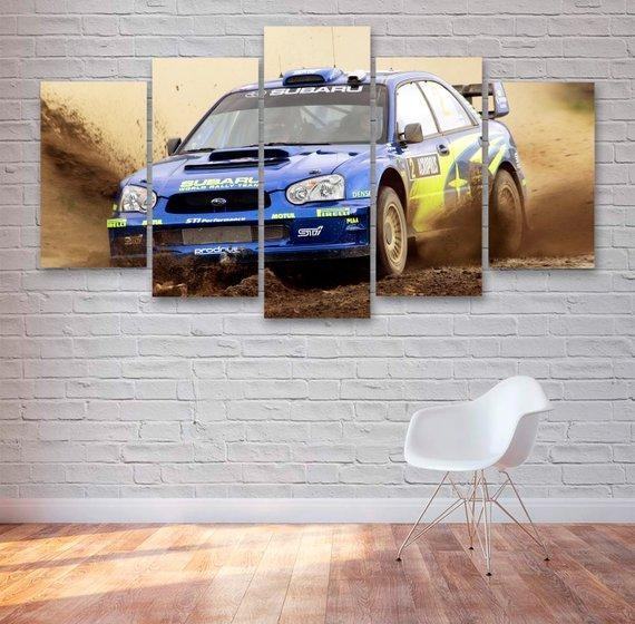 subaru wrx rally car leinwandbilder kunstdrucke rahmen