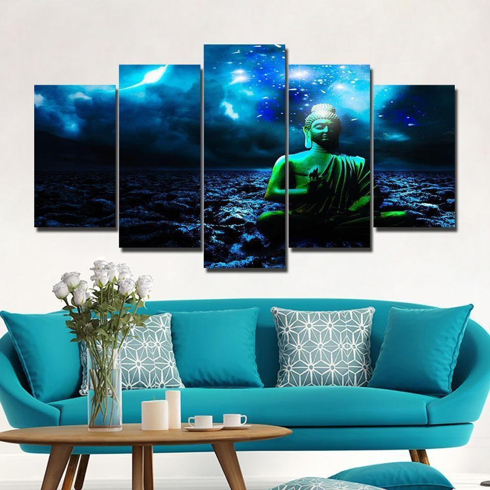 buddha under the stars religion leinwandbilder kunstdrucke rahmen