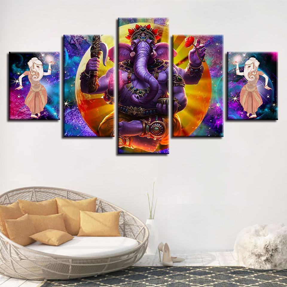 elephant trunk god ganesha 1 religion leinwandbilder kunstdrucke rahmen