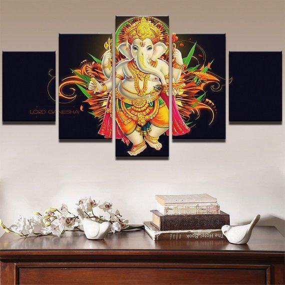 india tibetan lord ganesha god hindu religion leinwandbilder kunstdrucke rahmen