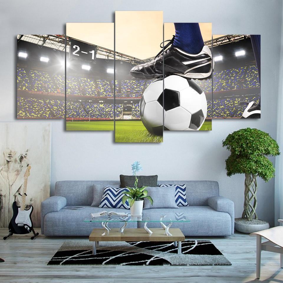 bright soccer kick sport leinwandbilder kunstdrucke rahmen