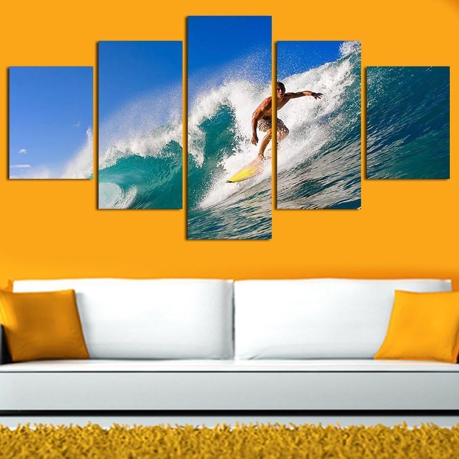 cuadros in surfing waves sport leinwandbilder kunstdrucke rahmen