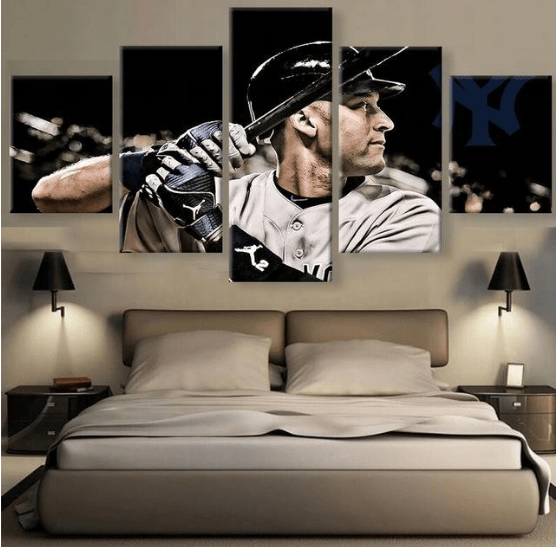 derek jeter player baseball sport leinwandbilder kunstdrucke rahmen