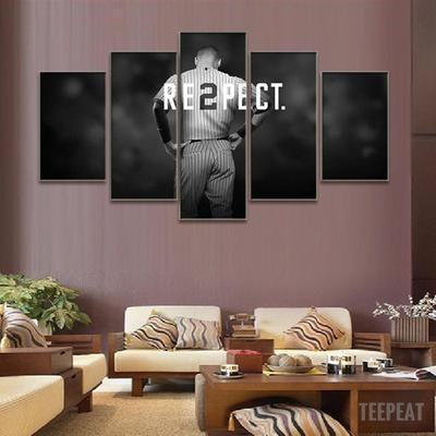 derek jeter re2pect sport leinwandbilder kunstdrucke rahmen