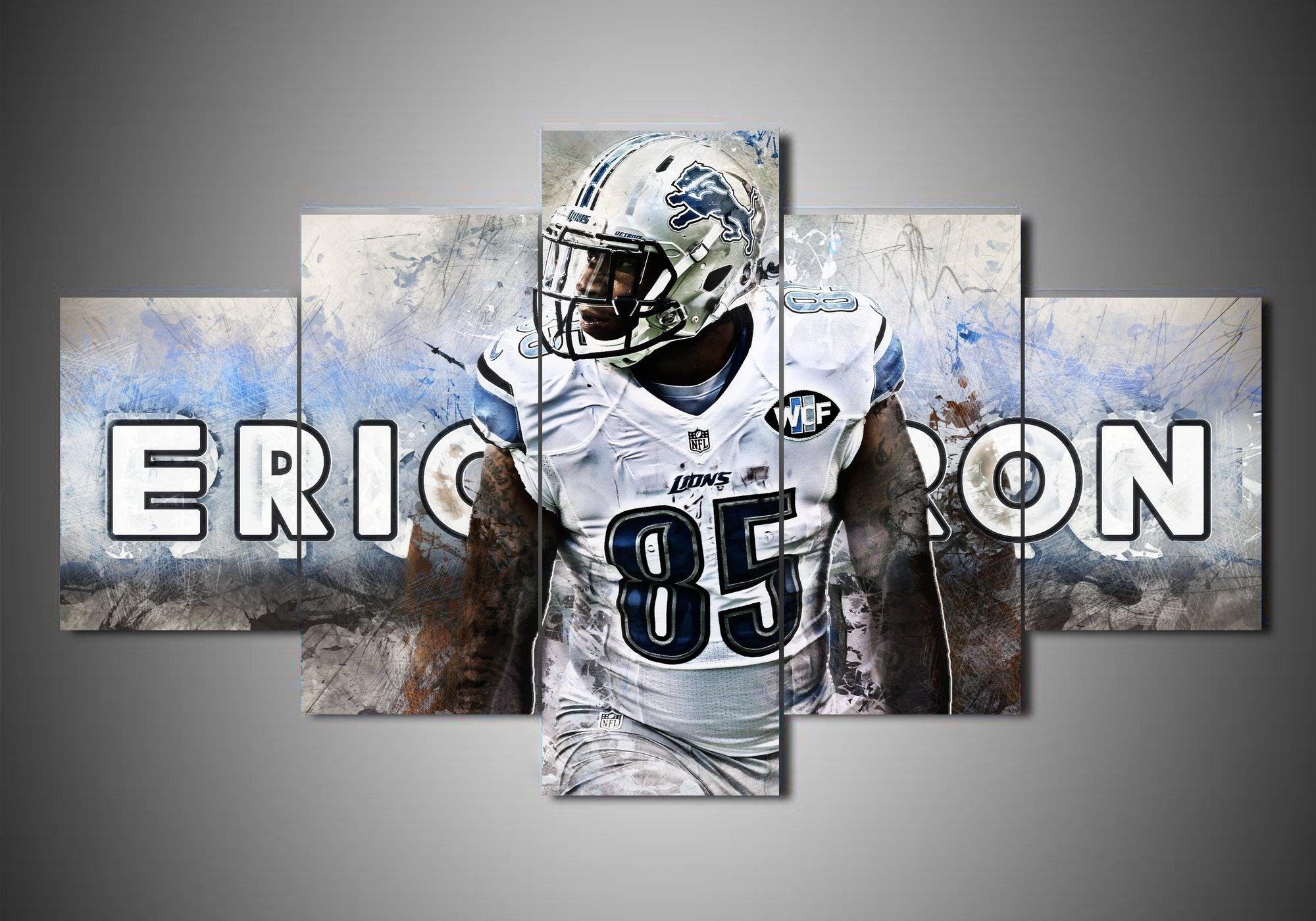 detroit lions eric ebron sport leinwandbilder kunstdrucke rahmen