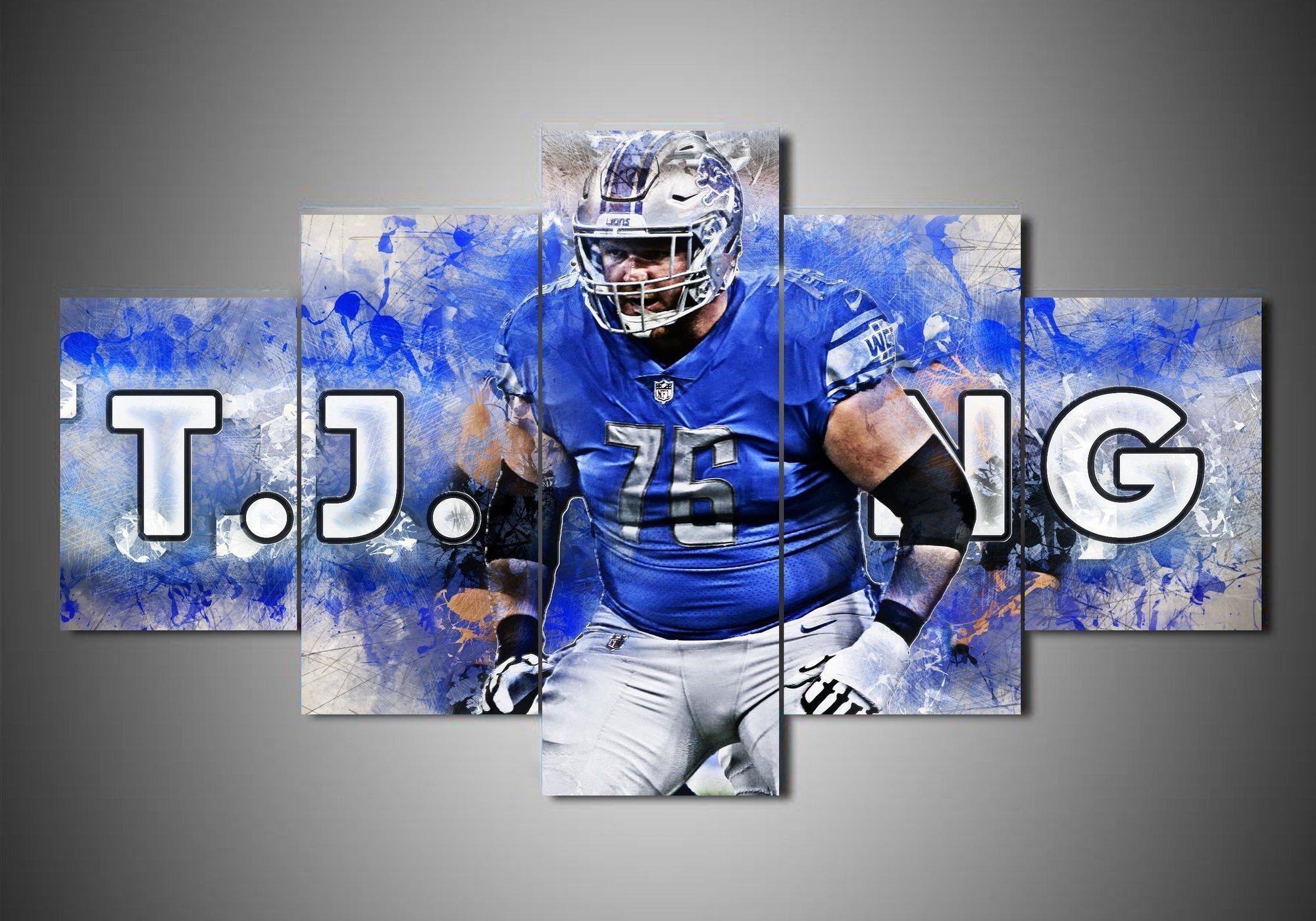 detroit lions tj lang sport leinwandbilder kunstdrucke rahmen