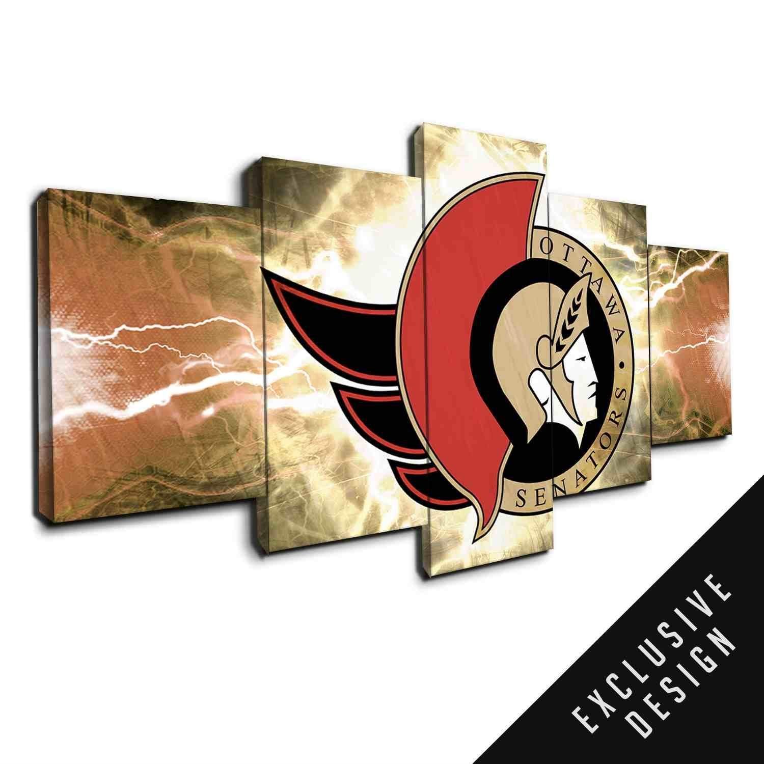 ottawa senators nhl team thunderbolt sport leinwandbilder kunstdrucke rahmen