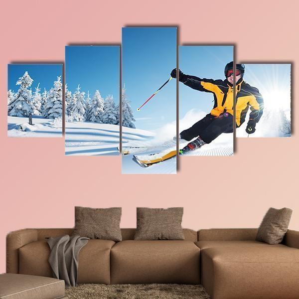 skier in mountains sport leinwandbilder kunstdrucke rahmen