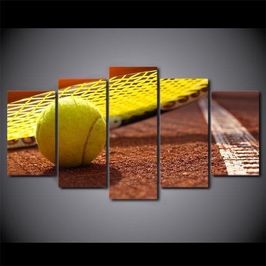 tennis racket and ball sport leinwandbilder kunstdrucke rahmen