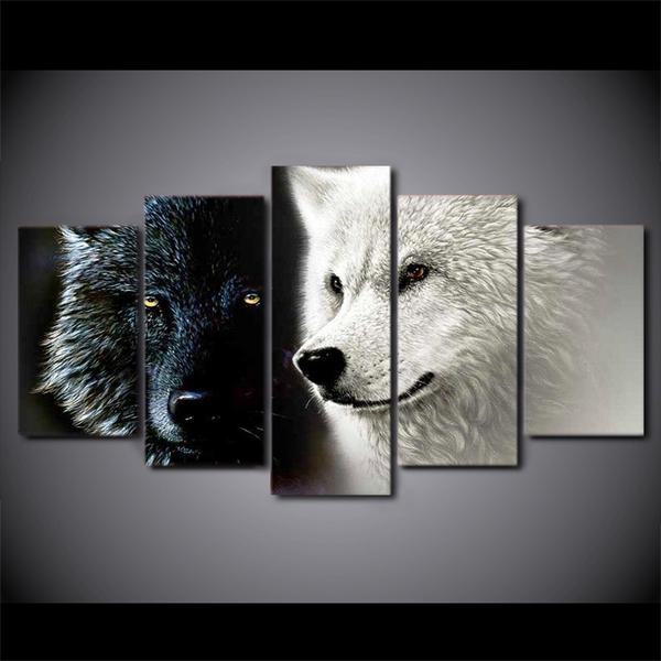 black white wolf wolves 1 animal leinwandbilder kunstdrucke rahmen