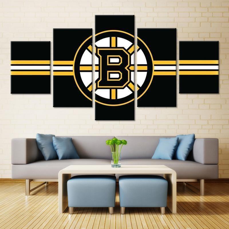 boston bruins boys logo 2 ice hockey leinwandbilder kunstdrucke rahmen