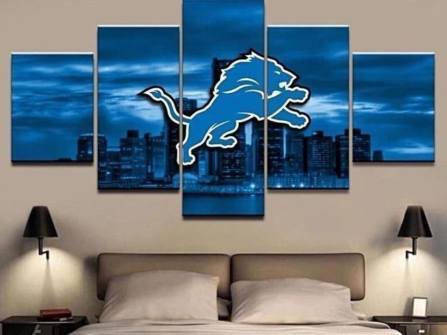 detroit lions 2 sport leinwandbilder kunstdrucke rahmen